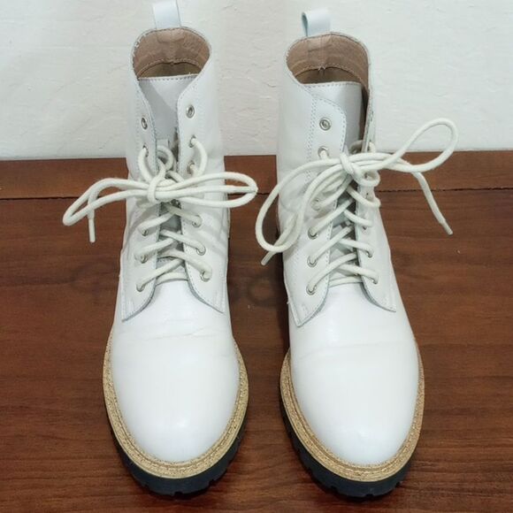 Mi.iM Shoes - Mi.iM Combat Booties in Bone, size 6.5